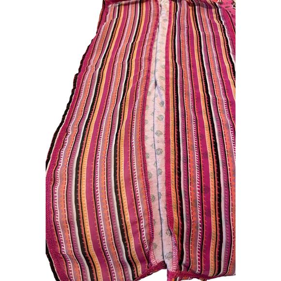 LANE BRYANT KAFTAN/KIMONO COLD SHOULDER TOP WOMENS, 14/16-PINK BROWN ORANGE ABST - Picture 9 of 12